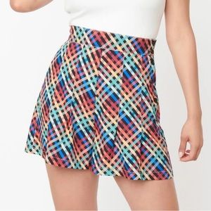 Unique Vintage Rainbow Madras Plaid Joyce Shorts